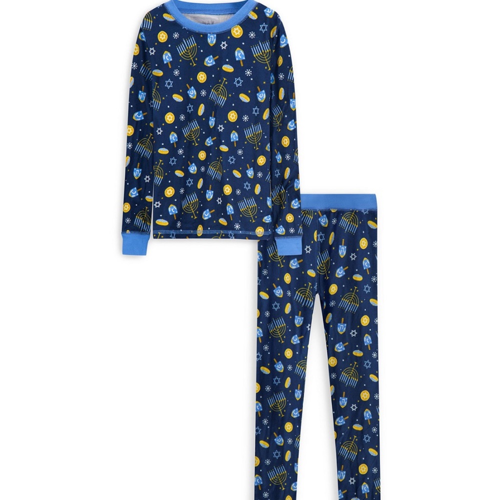 Macy's Navy and Yellow Space Pajama Set